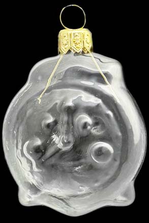 Стеклянная елочная игрушка Заготовка Будильник 6,7 см 161511700